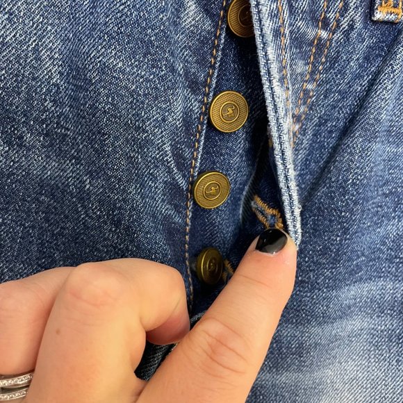 SANDRINE ROSE straight fit jeans with distressing in indigo size 26 - Picture 5 of 8